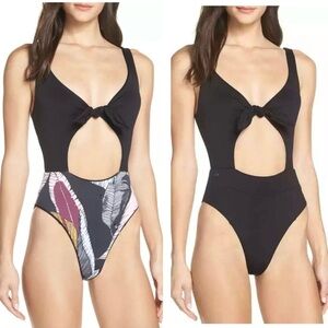 Maaji Black/Multi One N Done Reversible One-Piece Swimsuit Women's Size S